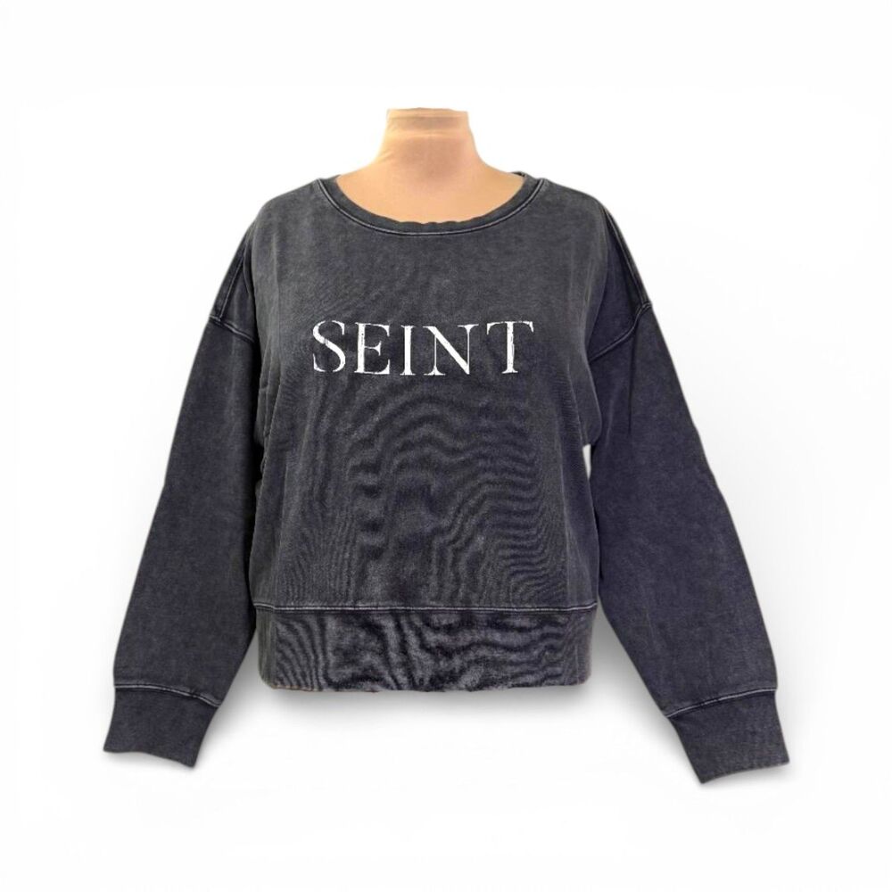 SEINT Acid Washed Crewneck Sweatshirt, NEW in Package! Size 2XL